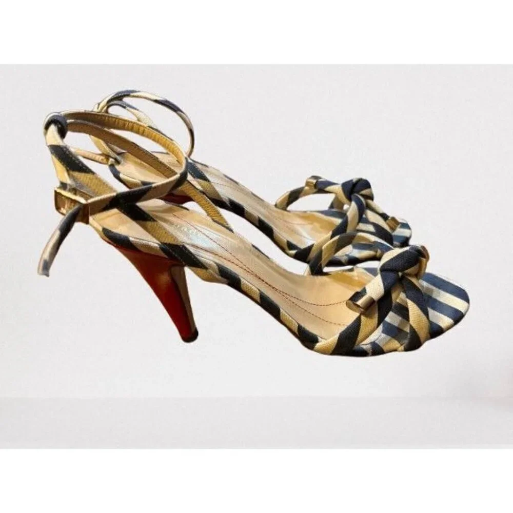 Kate Spade Strappy high heel sandals made in Italy nautical open toe Size 7.5